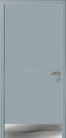 Дверь Капель Классик | Kapelli Classic, гладкая, моноколор RAL7040, с отбойной пластной