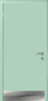 Дверь Капель Классик | Kapelli Classic, гладкая, моноколор RAL6019, с отбойной пластиной