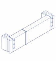 Нащельник алюминиевый для двупольных дверей