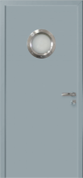 Дверь Kapelli classic, моноколор RAL7046, серая с иллюминатором