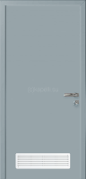 Дверь Капель Классик | Kapelli Classic, гладкая, моноколор RAL7040, с вентрешеткой