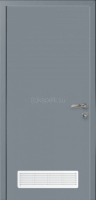 Дверь Капель Классик | Kapelli Classic, гладкая, моноколор RAL7046, с вентрешеткой
