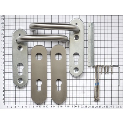 Ручка дверная на планке DOORLOCK 038KP/F-S9 PZ72 для противопожарных дверей